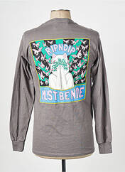 T-shirt gris RIPNDIP pour homme seconde vue