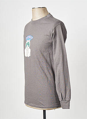 T-shirt gris RIPNDIP homme