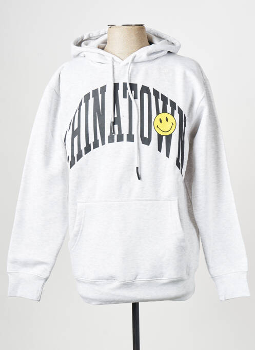 Sweat-shirt gris CHINATOWN MARKET pour homme