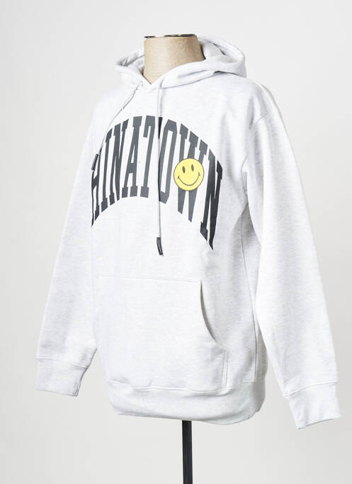 Sweat-shirt gris CHINATOWN MARKET pour homme