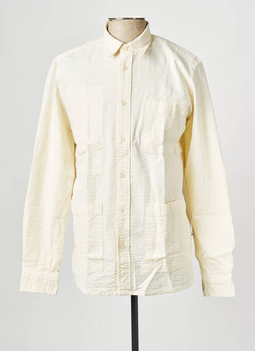 Chemise manches longues beige MINIMUM pour homme