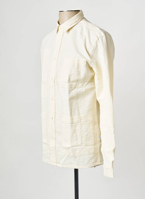 Chemise manches longues beige MINIMUM pour homme