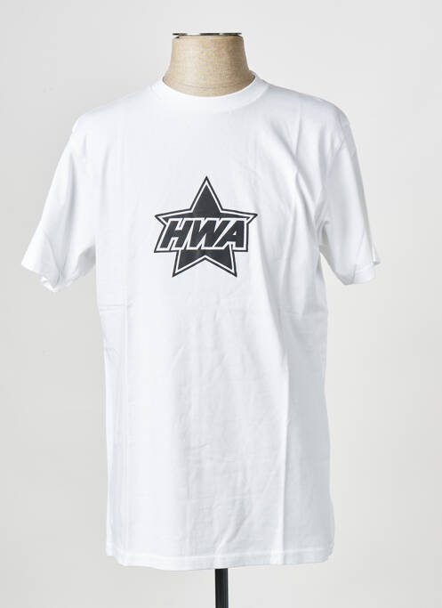 T-shirt blanc HUMAN WITH ATTITUDE pour homme