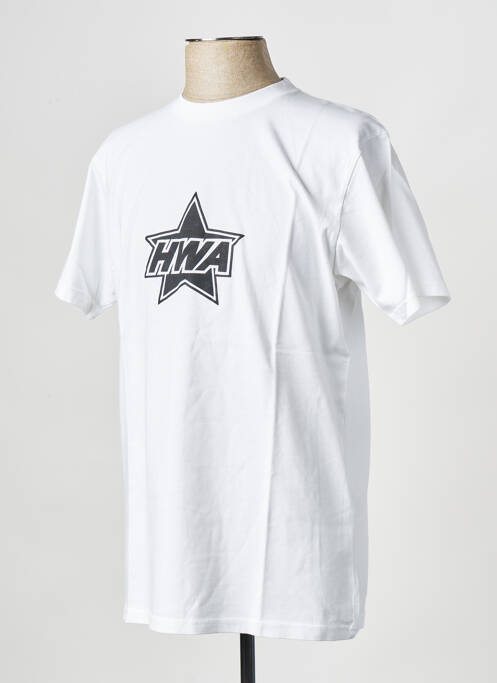 T-shirt blanc HUMAN WITH ATTITUDE pour homme