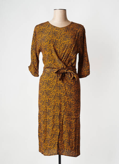 Robe courte marron LA FEE MARABOUTEE pour femme