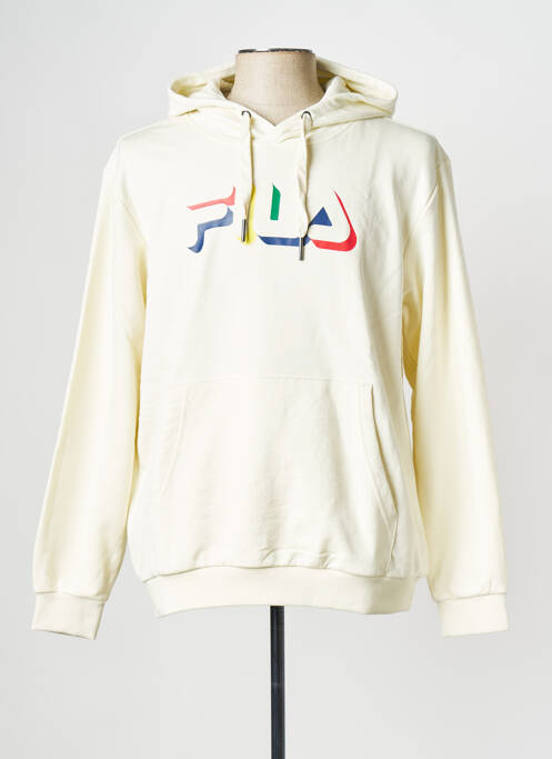 Sweat-shirt à capuche beige FILA pour homme
