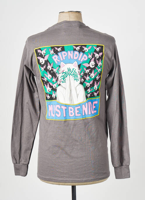 T-shirt gris RIPNDIP pour homme