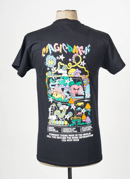 T-shirt noir RAVE pour homme