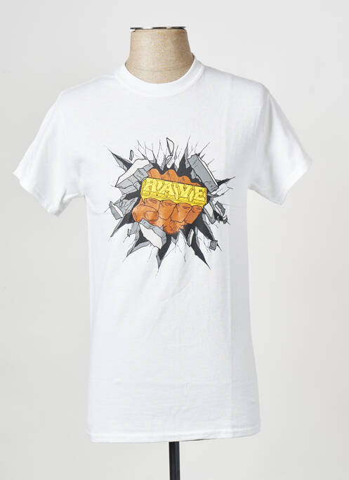 T-shirt blanc RAVE pour homme