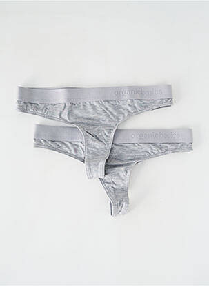 Tanga gris ORGANIC BASICS femme