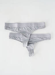 Tanga gris ORGANIC BASICS femme