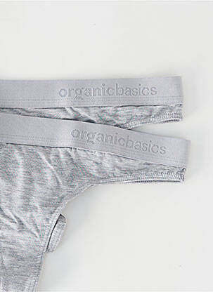 Tanga gris ORGANIC BASICS femme