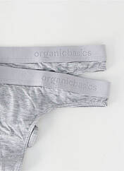 Tanga gris ORGANIC BASICS pour femme seconde vue