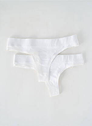 Tanga blanc ORGANIC BASICS femme