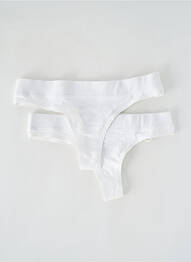 Tanga blanc ORGANIC BASICS femme