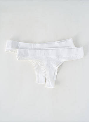 Tanga blanc ORGANIC BASICS femme