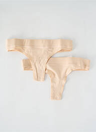 Tanga beige ORGANIC BASICS femme