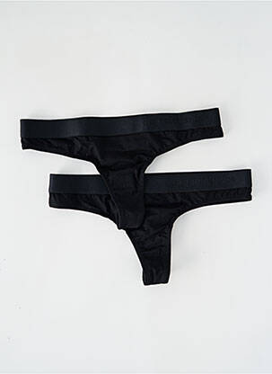Tanga noir ORGANIC BASICS femme