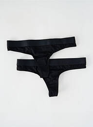 Tanga noir ORGANIC BASICS femme