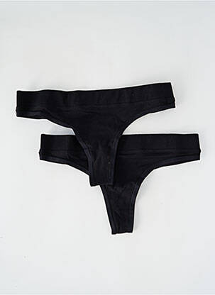 Tanga noir ORGANIC BASICS femme
