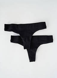 Tanga noir ORGANIC BASICS femme