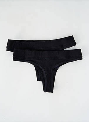 Tanga noir ORGANIC BASICS femme