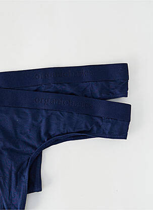 Tanga bleu ORGANIC BASICS femme