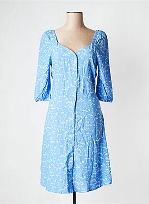 Robe courte col v bleu B.YOUNG femme