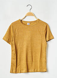 T-shirt col rond marron PETIT BATEAU femme