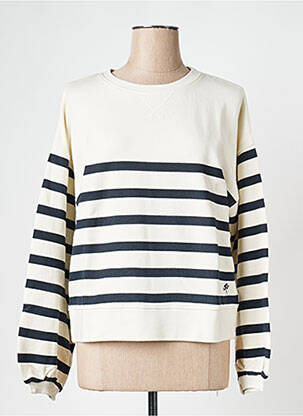 Pull col rond bleu STELLA FOREST femme