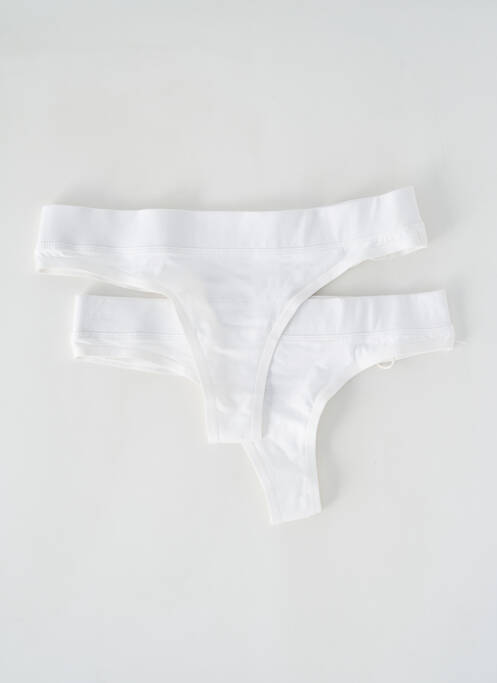 Tanga blanc ORGANIC BASICS pour femme