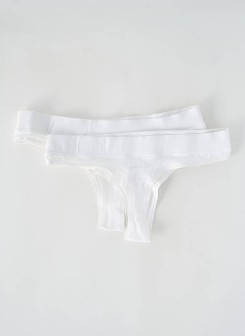 Tanga blanc ORGANIC BASICS pour femme