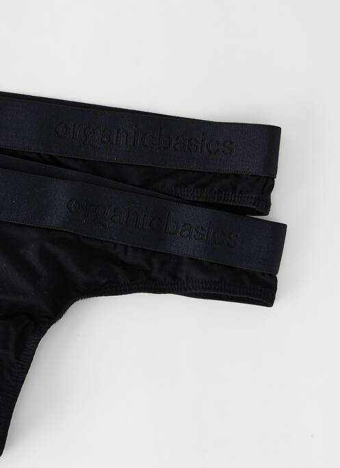 Tanga noir ORGANIC BASICS pour femme