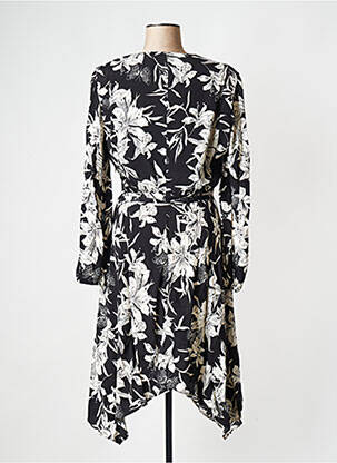 Robe mi-longue col v noir IKKS femme