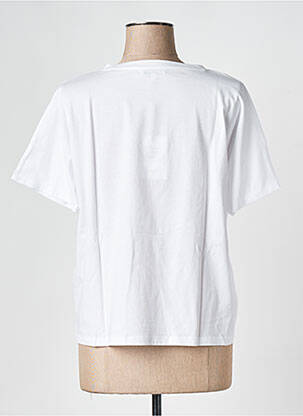 T-shirt col rond blanc SUNCOO femme