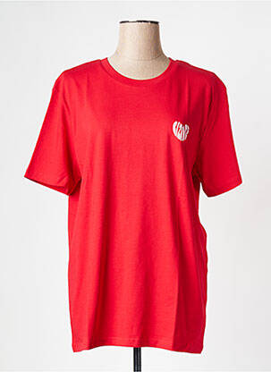 T-shirt col rond rouge BIZANCE femme