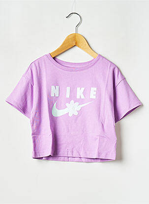 T-shirt col rond violet NIKE fille