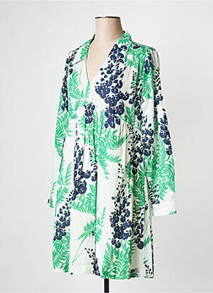 Robe courte col v vert STELLA FOREST femme