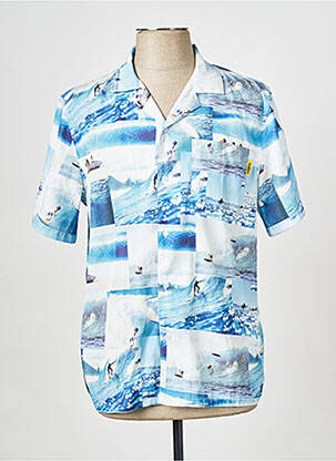 Chemise manches courtes bleu WASTED PARIS homme