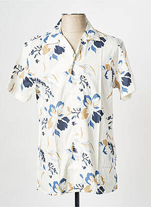 Chemise manches courtes beige SELECTED pour homme