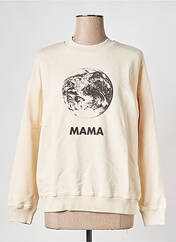 Sweat-shirt beige THINKING MU pour femme seconde vue