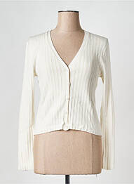 Gilet manches longues col v blanc CALVIN KLEIN femme