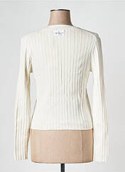 Gilet manches longues blanc CALVIN KLEIN pour femme seconde vue