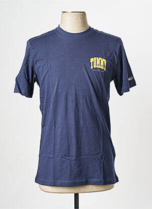 T-shirt col rond bleu TOMMY HILFIGER homme