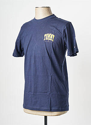 T-shirt col rond bleu TOMMY HILFIGER homme