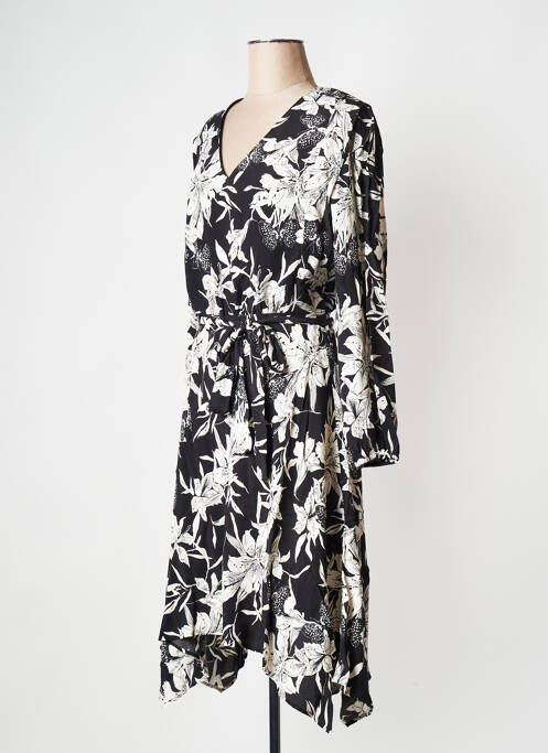 Robe mi-longue noir IKKS pour femme