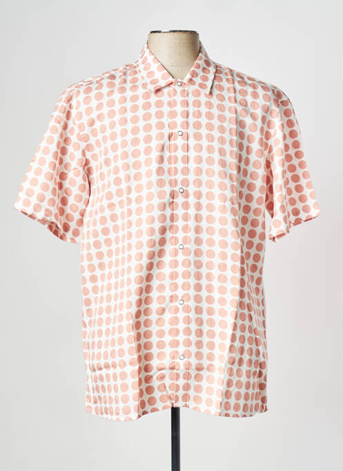 Chemise manches courtes beige CASUAL FRIDAY pour homme