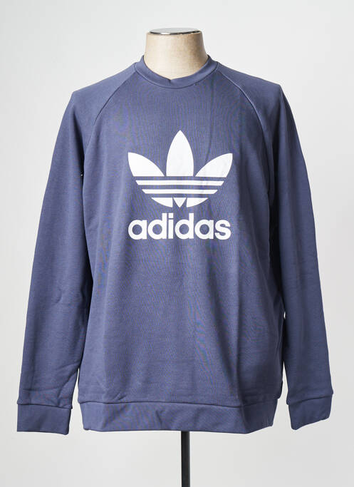 Sweat-shirt bleu ADIDAS pour homme
