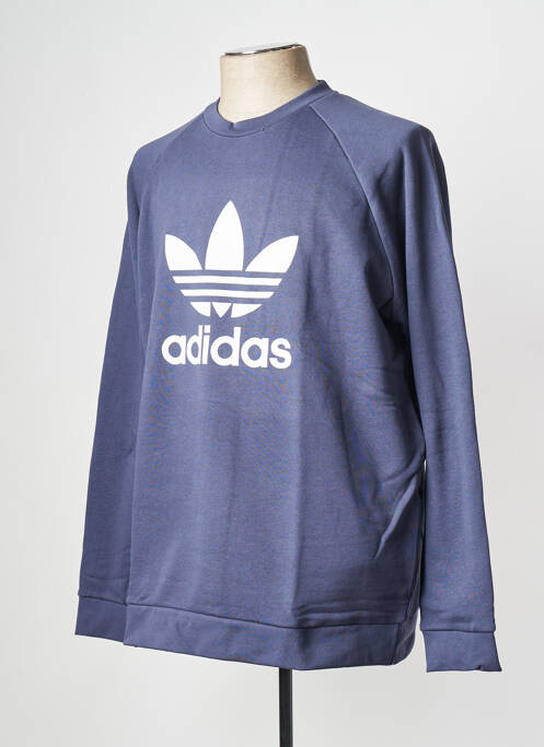 Sweat-shirt bleu ADIDAS pour homme