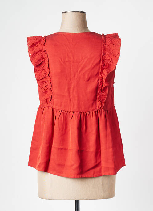 Top col v rouge I.CODE (By IKKS) femme